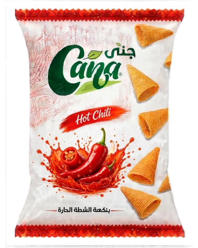 عبوة ذرة مقرمشة جنى بنكهة الشطة الحارة